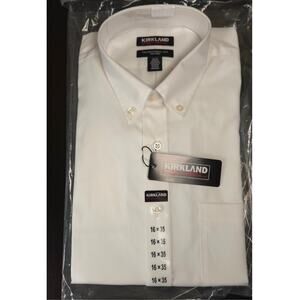 Traditional Fit No-Iron White Dress Shirt sz. 16 or L New in Package